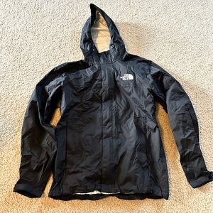 Black the north face rain shell medium